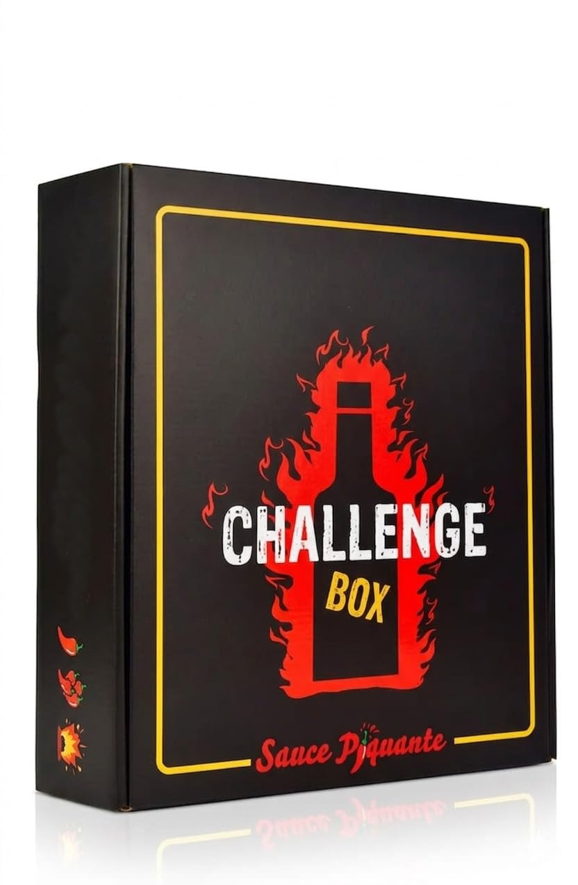 Hellicious Challenge Box, 10 Sauces Piquantes Artisanales Françaises, de 5 000 à 1 000 000 sur l'Échelle de Scoville, 1000 ml