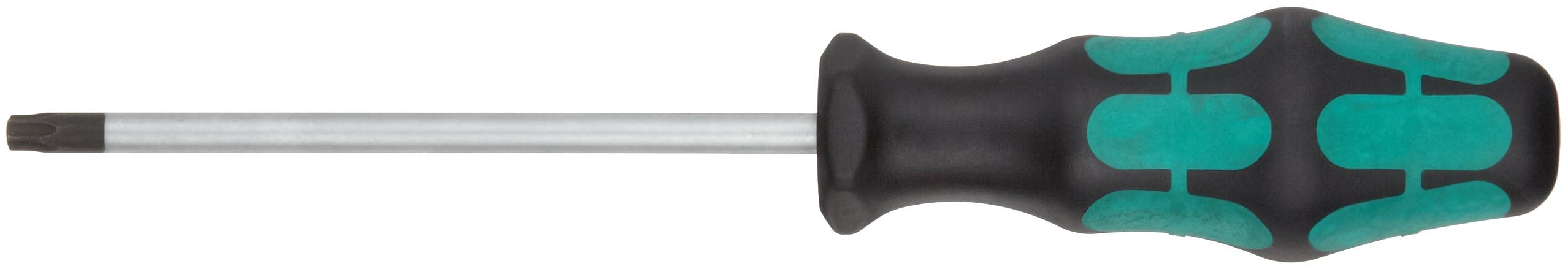 Wera 367 BO TX30 x 4-9/16in Kraftform Plus Torx BO tamper-resistant screwdriver, TX30 x 4-9/16 in.