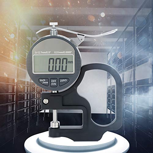 Calibrador digital de espesores 0-12,7 mm, precisión 0,01 mm, con pantalla LCD, herramienta electrónica de medición para cuero, película, alambre y más miniatura 5