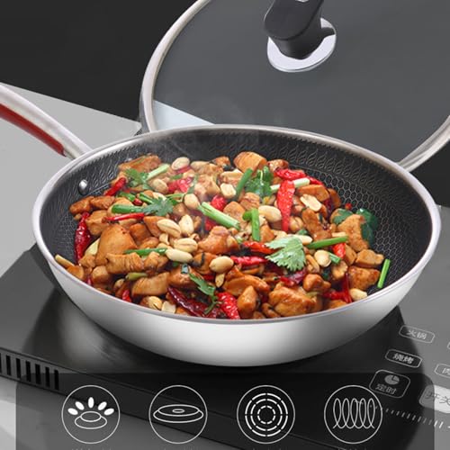 Wok de acero inoxidable con tapa 32 cm miniatura 6