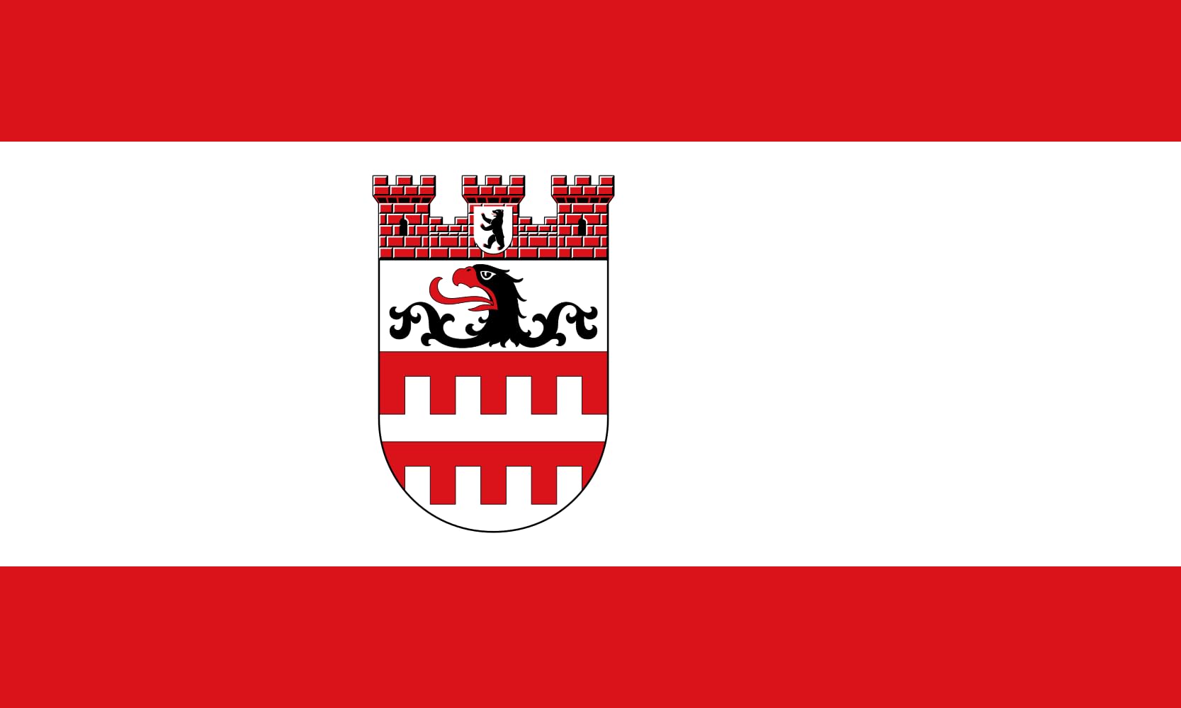 Drapeau Large DEU Steglitz anti-déchirure pour vent fort et mât