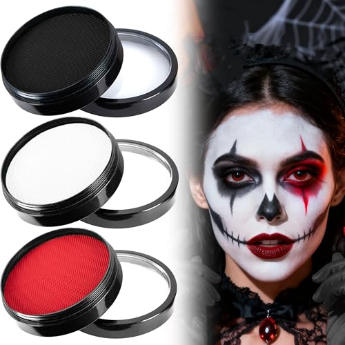 Spooktacular Creations 3PCS Halloween Makeup Face Body Paint Waterproof Foundation