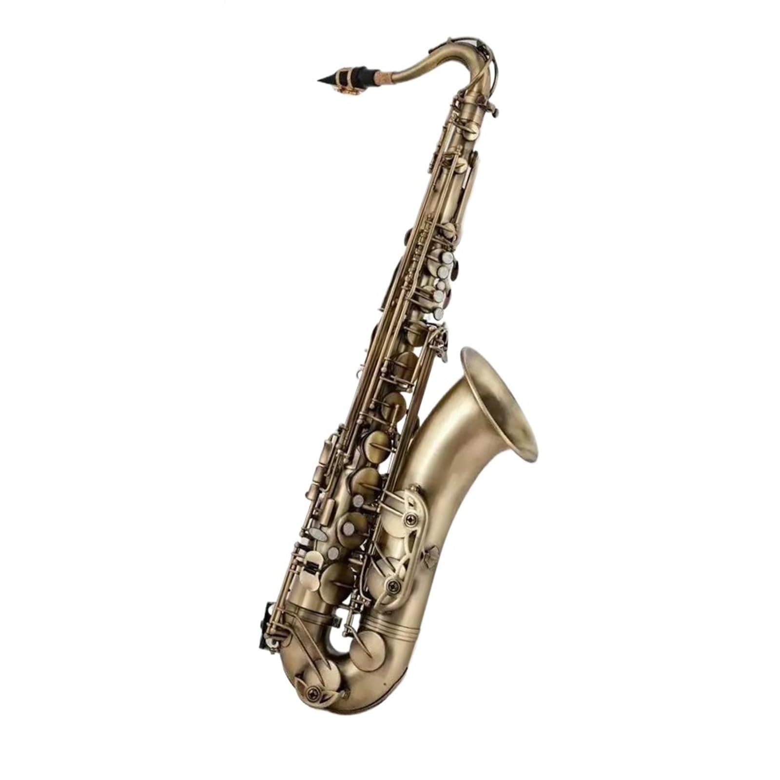 Saksofon Antyczna Miedź Saksofon Tenorowy Bb Klucze Z Mosiądzu Instrument Dęty Drewniany Z Futerałem Do Przenoszenia Saksofonowe Paski Na Szyję (Color : Antique)