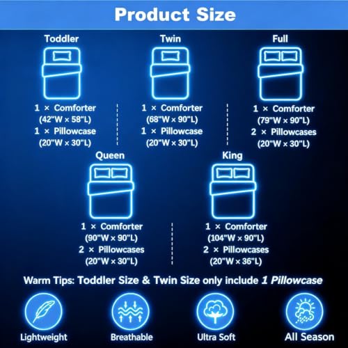 Image of Erosebridal Black Navy Royal Blue Comforter Set Twin Neon Geometric Checkered Bedding Set for Teen Boys Gamer Room Decor,Abstract Stereoscopic Grids Quilt Square Plaid Check Bed Set 2 Pcs