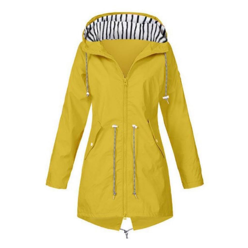Hoodie Soft Woman Jacket Waterproof Rain Coat Outdoor Outwear Yellow 5Xl Raincourt|Rain Coat|Rain Coat Cum Sweater|Wild Craft Rain Coat|Rain Coat For Rider-image-41