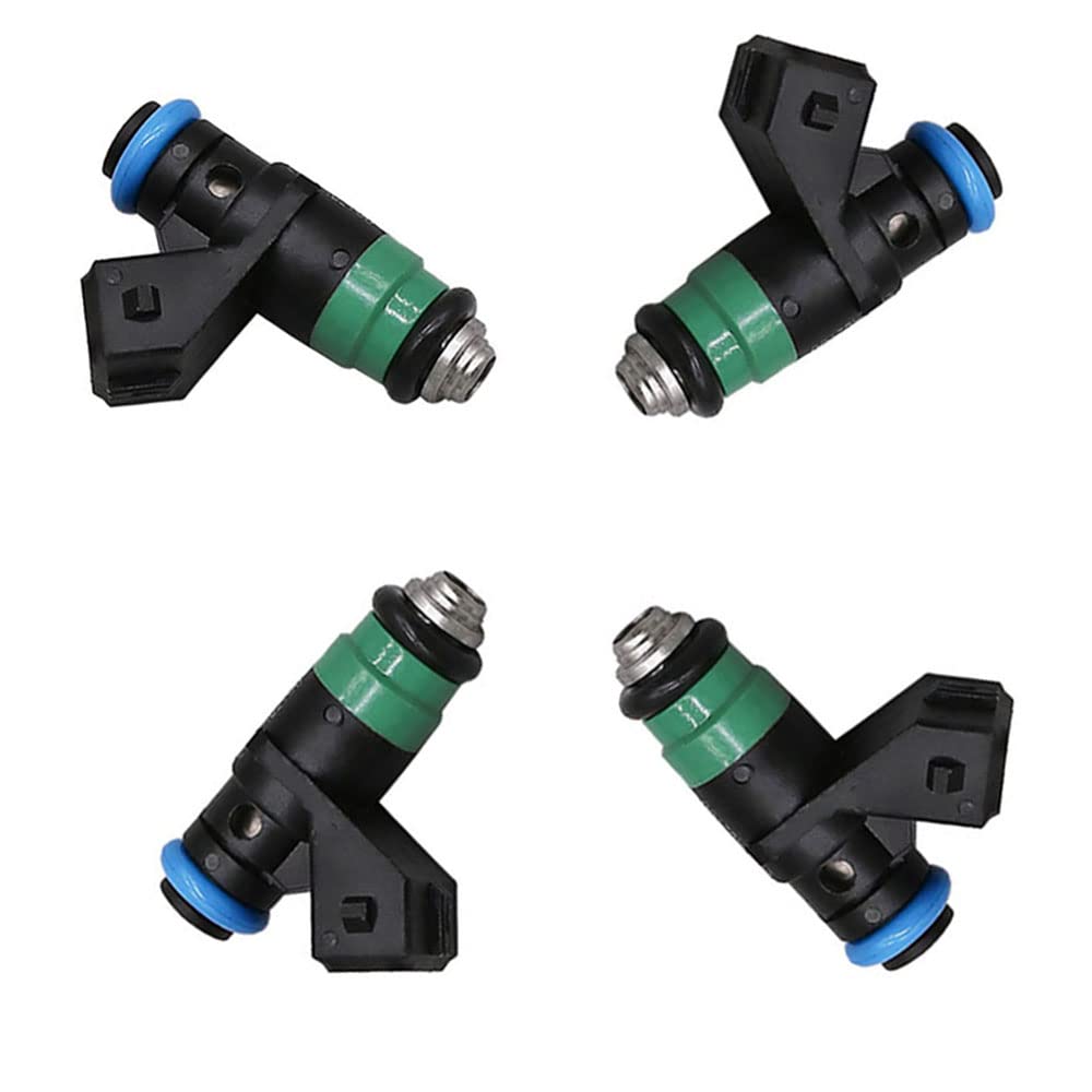 Riloer Lot de 4 injecteurs de carburant de moteur compatibles avec R-enault L-Ogan D-uster S-andero, numéro de pièce H82132254 B208A03276