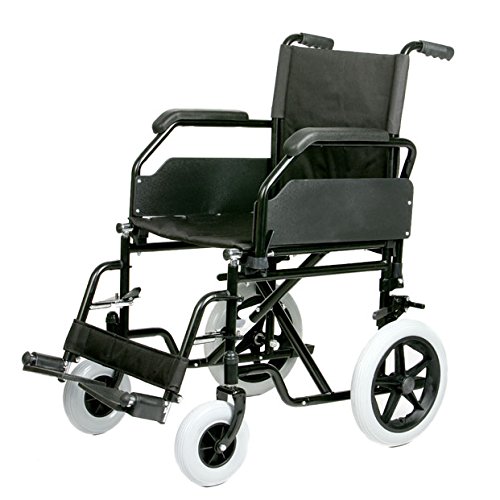 Sedia a rotelle pieghevole in acciaio di sedile 40, 45 e 50 cm