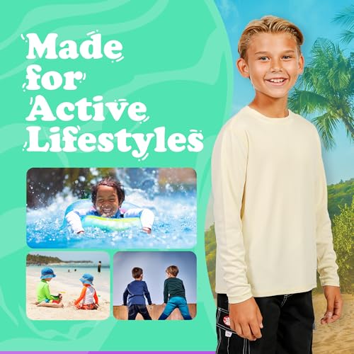 INGEAR Boys Rash Guard Long Sleeve Swim Shirt - Quick Dry UPF 50+, Kids Fishing Shirt, Dry fit Shirts for Boys Sizes XS-XL 5