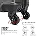 Kono Cabin Luggage Hard Shell ABS Carry-on Suitcase with 4 Spinner Wheels and Dial Combination Lock(Grey)