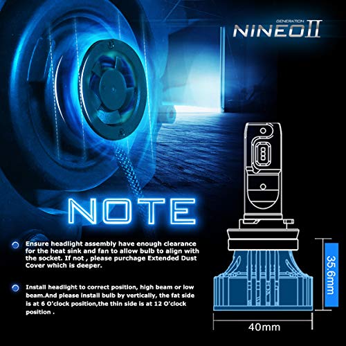 NINEO H4 9003 LED Bulbs | CREE Chips - Halogen Replacement 6500K Extremely Bright All-in-One Conversion Kit | 360 Degree Adjustable Beam Angle | Fog light - Thumbnail 2