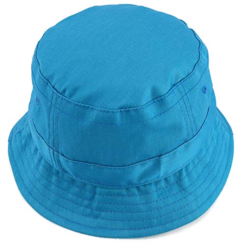 Image of Trendy Apparel Shop Infant Light Weight Bucket Hat with Chin Strap - Teal - Infant