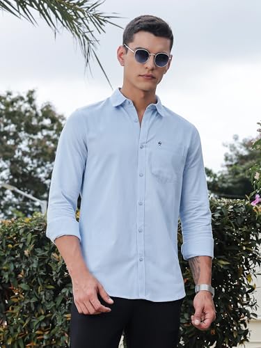 Image of Thomas Scott Men Classic Slim Fit Cotton Casual Full Sleeves Shirt