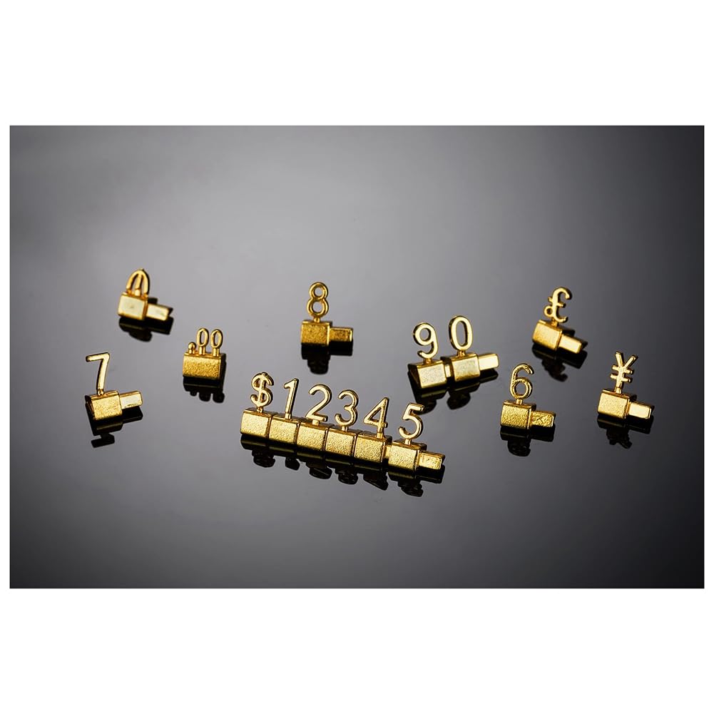 10-Teiliges Digitales Preisschild, 3D-Metallregal, Verstellbares GBP ￡-Preisquadrat-Set für Schaufenster, Schmuck, Uhr, Geschäft, Büro