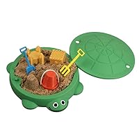 Mini Turtle Sandbox Desk Toy with Soft Moldable Space Sand and Small Tools, Mini Zen Garden Fidget Stress Relief Toys for Adults and Kids, Desktop Decor Accessories for Home and Office