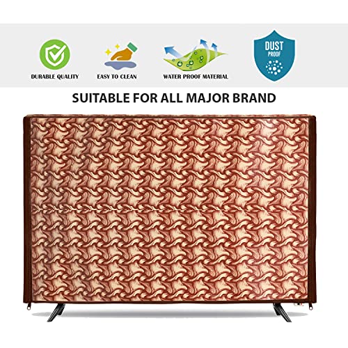 Image of Transparent LCD /LED T.V Protector Cover with Zipper Enclosure for 32 Inch Suitable for All Major Brand & Model (Color-Brown, Size 29x3x19 Inches)