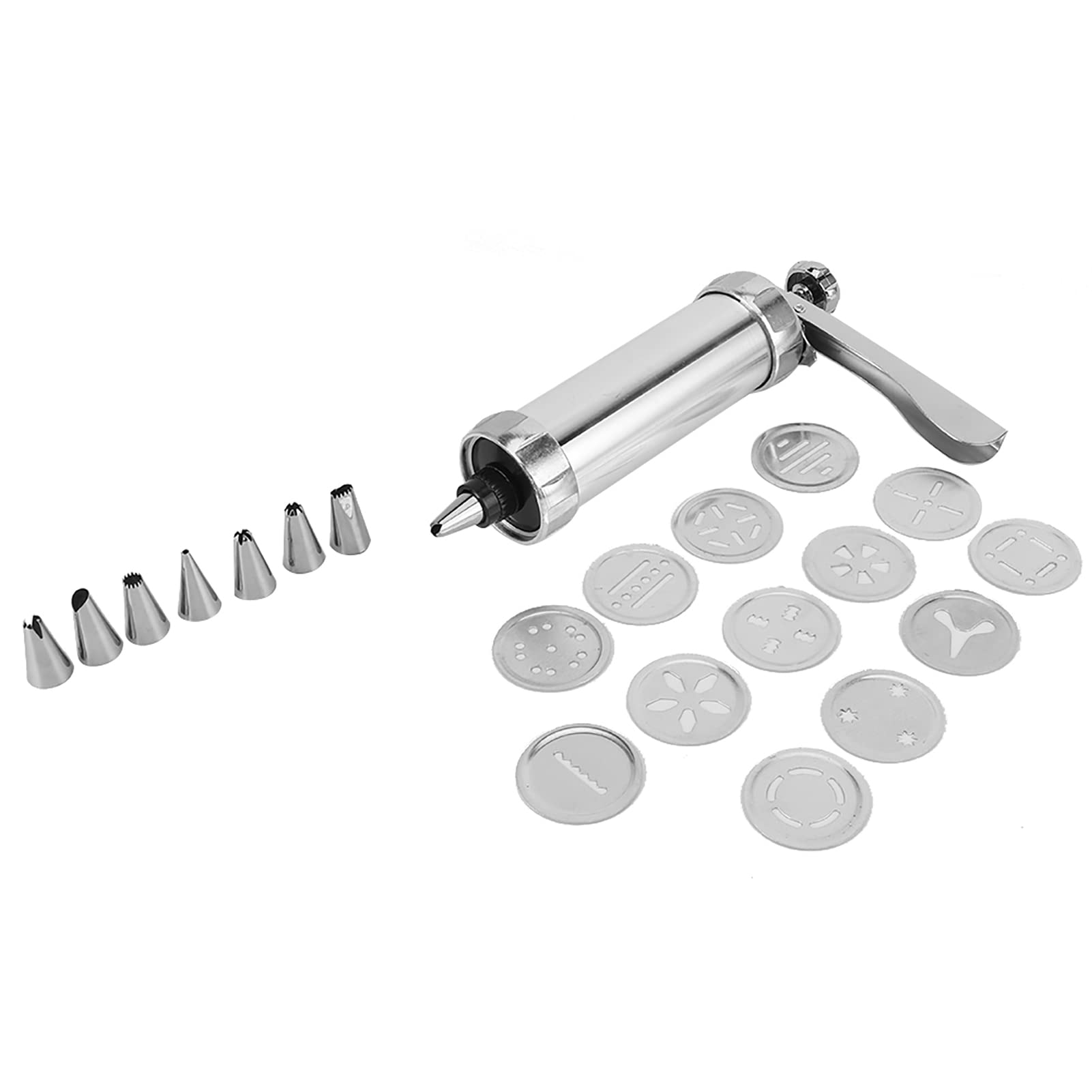 Nikou Kit de fabrication de biscuits en alliage d'aluminium, outil de pâtisserie pour décoration de gâteaux, comprend des douilles pour biscuits et biscuits, accory de pâtisserie