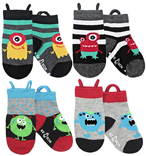 Ez Sox Calcetines de niños y niñas, Monsters, 3-5 años
