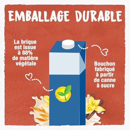BJORG - Boisson Avoine Vanille - Boisson Végétale Bio - Pauvre En Acides Gras Saturés - Brique De 1 Litre