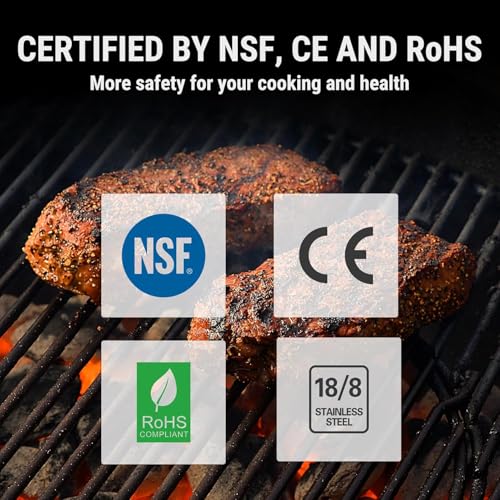 Image of TempPro TempSwift 0.5 Sec Instant Read Meat Thermometer Digital | Cooking Thermometer with Backlit Display, Pop-Up Meat Probe, Food Thermometer for Grill BBQ Smoker Fry Candy, NSF Certified