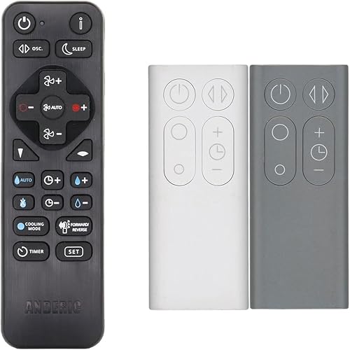 Miniatura 1 de Anderic Mando a distancia de repuesto para ventilador de mesa de escritorio Dyson Cool AM06  Sustituye a Dyson 965824-02, Dyson 965824-01, Dyson