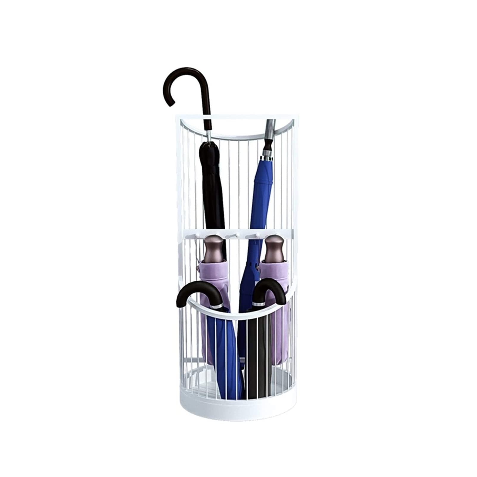 DFGHNBVC Light Luxury White Metal Umbrella Stand Rack - Large Capacity, Waterproof Rust-Resistant Umbrella Holder For Space-Saving Nization