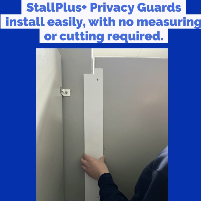 Image of StallPlus Restroom Privacy Gap Guard | Improves Privacy in Restroom Stalls | Eliminates Gaps at Restroom Stall Doors & Corners | 4pack (White)