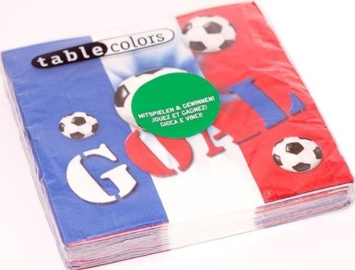 Preisvergleich Produktbild Fussball Servietten Set 40 Stück Frankreich (2x20 Stück)