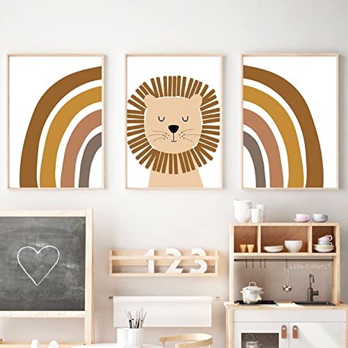 3 Pezzi Leone Arcobaleno Sogno Asilo Nido