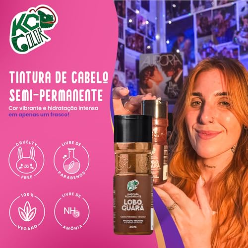 Kamaleão Color – Máscara Pigmentante Semi-Permanente, Lobo Guará - Cores Vibrantes e Hidratação Inte
