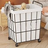 Polyvalent et Portable : notre panier à linge peut répondre à tous vos besoins et ranger facilement les vêtements sales. Non seulement il peut être utilisé comme un grand chariot à linge, mais aussi comme une boîte de rangement pour les jouets, les livres et les articles divers, gardant la pièce propre et bien rangée