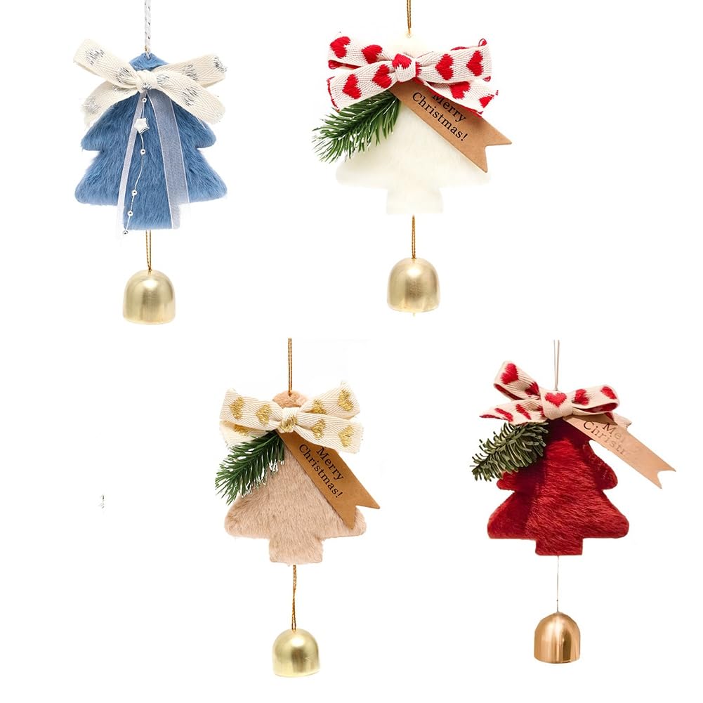 CTRLZS Christmas Tree Bell Pendant Hanging Bells to Decorate Doorbells in New Year. Christmas Car Hangs Wind Chimes As Gifts.