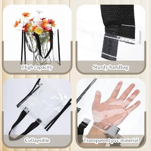 SHENLIU 20 Pack 12x12In Bolsas Clear Tote miniatura 5