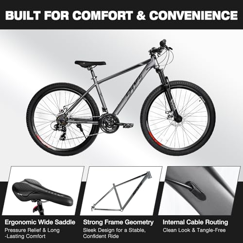 Convend 26 Inch Mountain Bike for Adults & Teens, 21-Speed