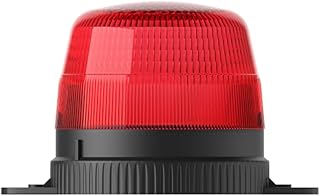 Mesan Brand SMD LED Multifunction Mini Warning Beacon Steady Blinking 20, 40, 60, 90, 150 FPM (Flash Per Minutes) Modes Industrial and General Purpose Emergency Alert Signal Lamp (Red, 110-220VAC)