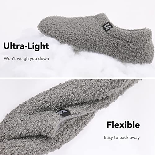 Rockdove Women's Teddy Fleece Closed Back Indoor Slipper, Size 7-8 Us Women, Dark Gray #TOP3