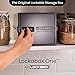 Lockabox One™ | Compact and Hygienic Lockable Storage Box for Food, Medicines, Tech and Home Safety | One Size 12 x 8 x 6.6 inches externally (Jet)