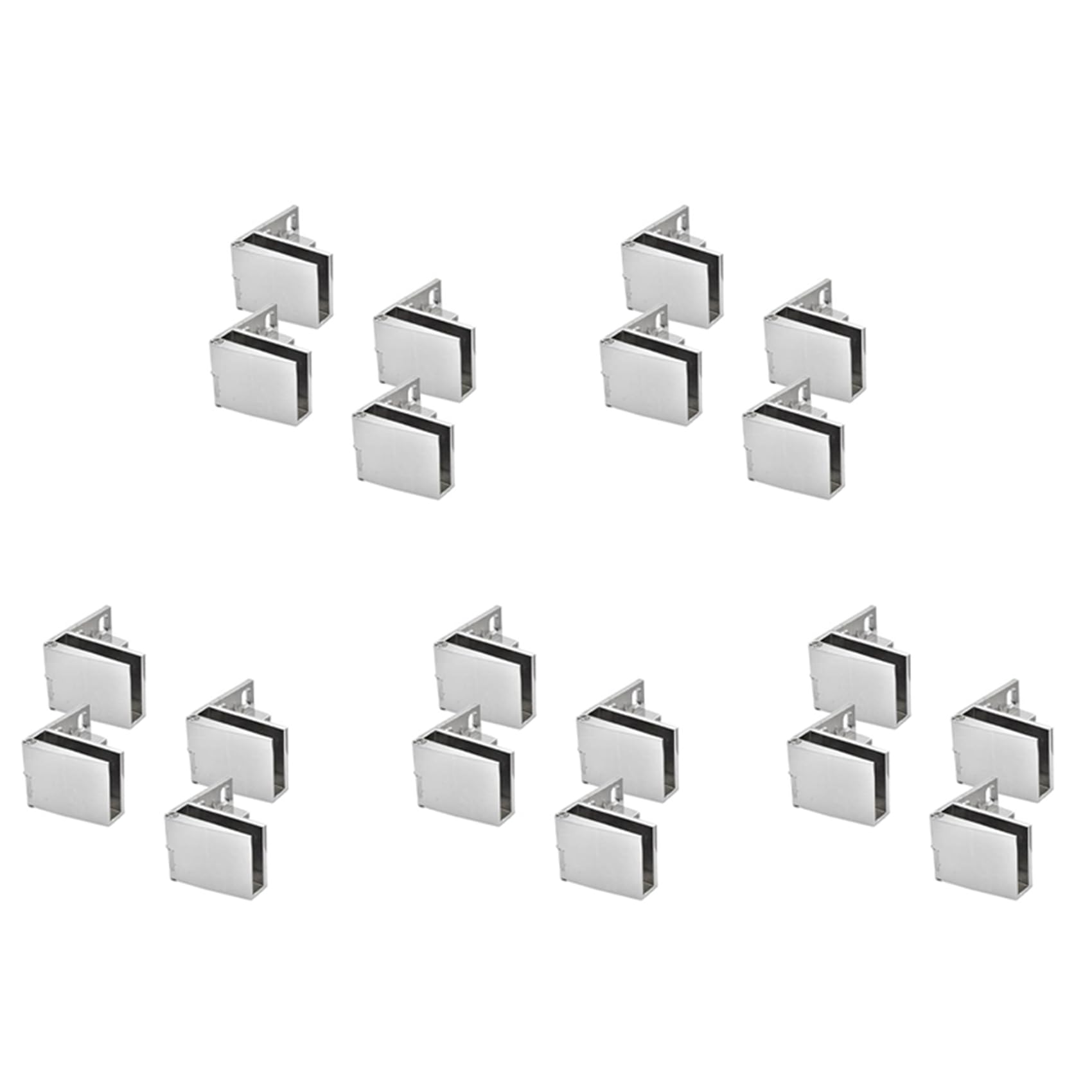 Jnchdghwa Silver 20 Pack Glass Door Hinges Glass Cabinet Door Hinge Glass Wine Cabinet Hinge Glass Display Hinge