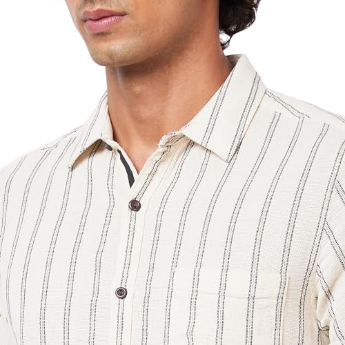 Image of Spykar Men's Striped Slim Fit Shirt