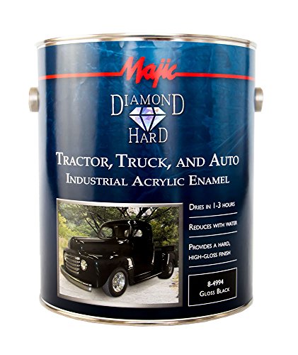 Majic Paints 8-4994-1 Diamond Hard Tractor, Truck & Auto Acrylic Enamel Paint, 1-Gallon, Gloss Black