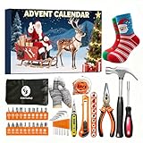 Werkzeug Adventskalender 2025 Männer, Adventskalender Männer, Werkzeug Weihnachtskalender 2025, Nützliche Geschenke 24 Stück für Mann Vater Freund Ehemann Bruder Mechaniker