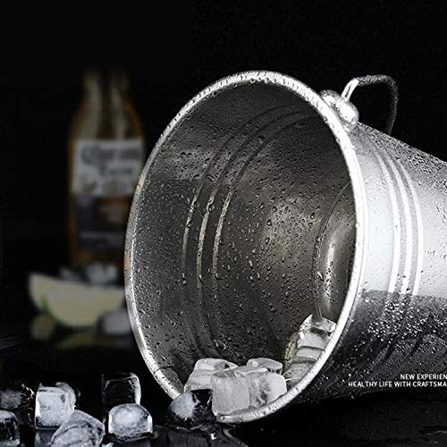 Cubitera, Enfriador de Botellas de Vino Cubitera de Hielo de Acero Inoxidable Enfriador de Hielo portátil con Mango Contenedor de Cubitos de Hielo for Vino Champán Cerveza Party Bar Herramientas (Colo