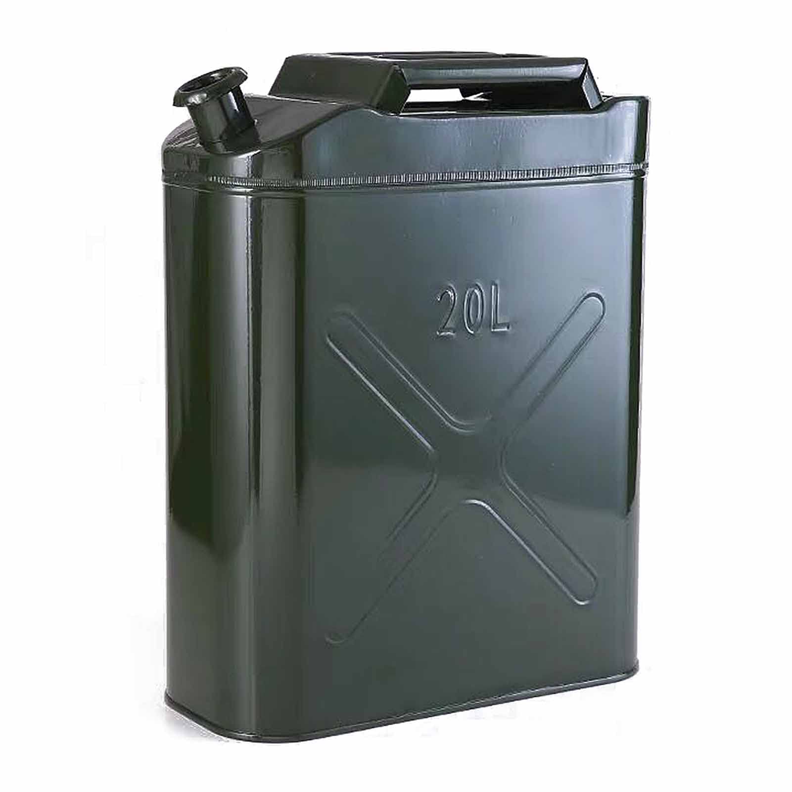 WUTONG Benzina a Base di Benzina addensata Benzina Militare può 30 Litri 20 Litri 10L Serbatoio Diesel Verticale Portatile Contenitore Carburante - Verde