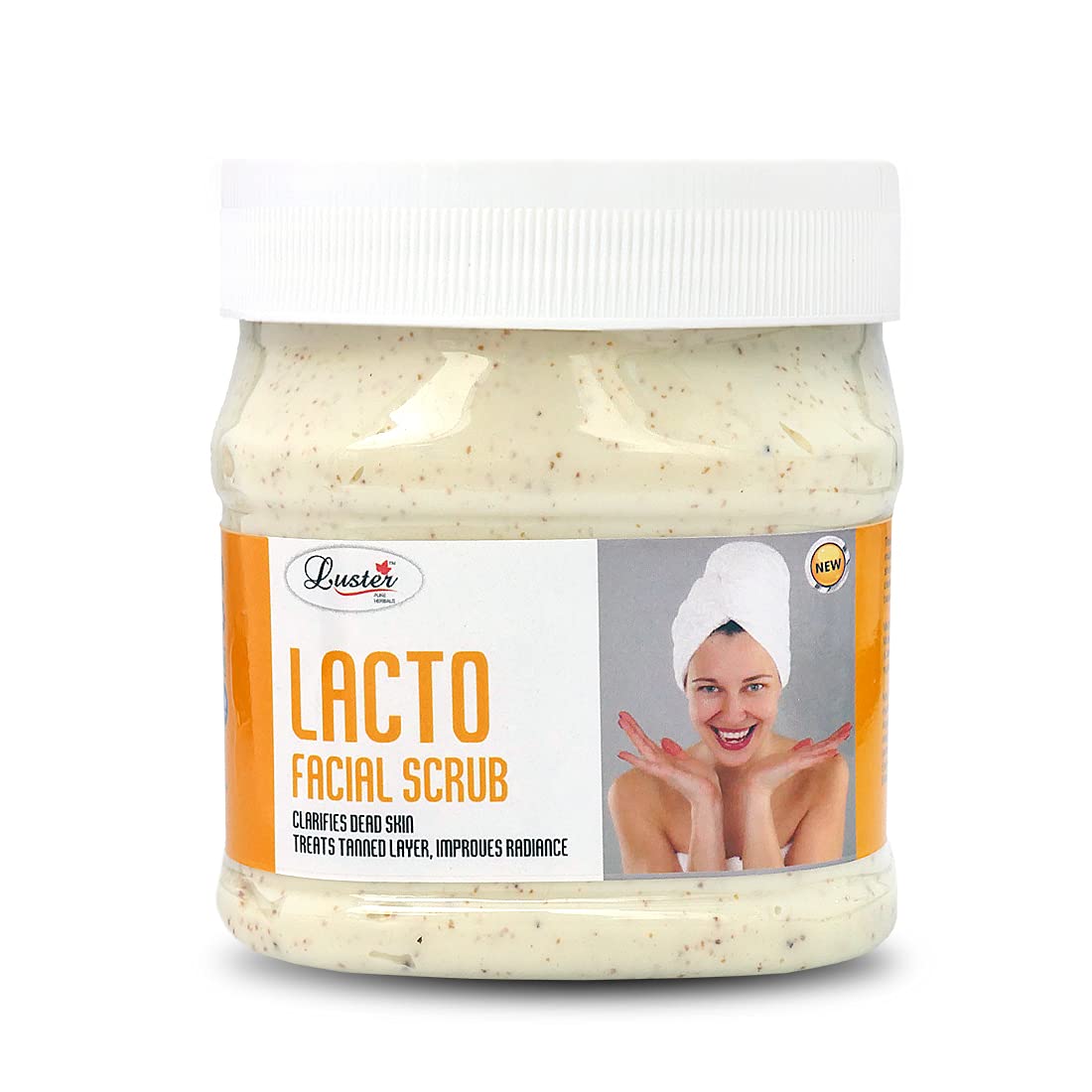 Lacto Facial Scrub | Made With Natural Extracts | Improves Radiance & Clear Dead Skin | Tan Removal Scrub | For Women & Men | All Skin Types | Paraben & Sulfate Free - 500 ml