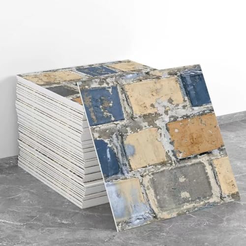 Papier peint adhésif brique 3D (30 PCS, 30x30cm) imperméable pour salon