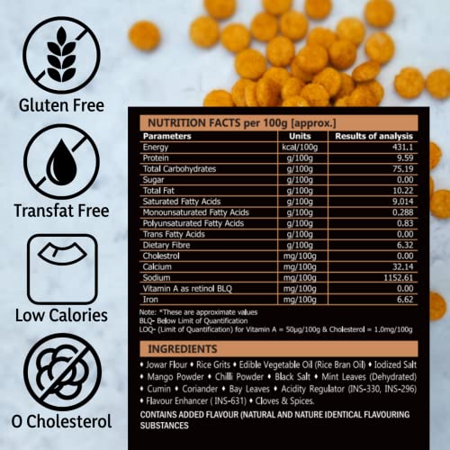 Image of Proseed Jowar Puffs Chatpata Chat, 150g x 2 Healthy Slow Roasted Tasty Snacks | Millet Snack | 100% Veg | Gluten Free, Vegan, No added Sugar | Pack of 2