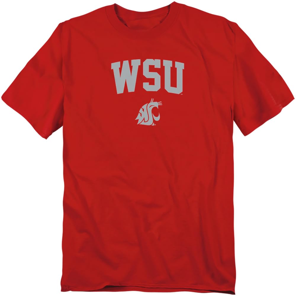 Photo 1 of LOGOVISION Washington State University One Color Arch Unisex Adult T Shirt, Red, X-Large