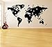 (200 x 110 cm) winylowa naklejka ścienna mapa świata z Google Dots/Earth Atlas Shiluette artystyczna naklejka dekoracyjna/usuwalna zrób to sam mural domowy darmowa naklejka prezent