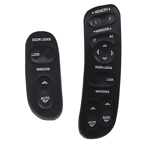 waltyotur Reemplazo del interruptor de bloqueo de puerta de ventana eléctrica del lado del conductor y del pasajero para ChevroletChevy C5 Corvette