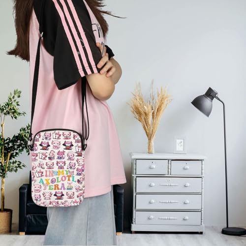 TGBJE Axolotl Themed Crossbody Bag Axolotl Animal Lovers Gift Mexican Walking Fish Adjustable Strap Bag Water Dragon Gift4