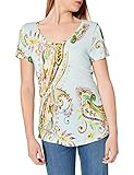 desigual mode blumiges Camouflage-Muster Desigual Womens TS_Mandragora T-Shirt, Blau, M